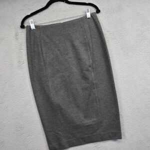 CAbi Skirt Womens 4 Gray Pencil Straight‎ Capsule Minimalist Preppy Career Work